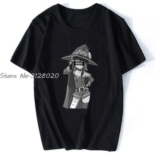 Megumin Waifu Anime Men T Shirt Men Cotton TShirt Tees Tops Streetwear Harajuku