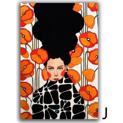 Abstract Hair Girl DIY 11CT Embroidery Cross Stitch Kits Needlework Craft Set Cotton Thread Printed Canvas Home Design