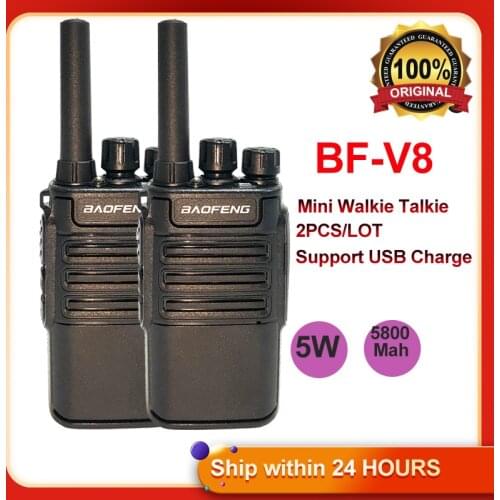 2Pcs/lot Baofeng BF-V8 Mini Walkie Talkie set bf-888s portable USB Charge Handheld Two Way Ham Radio hunting hiking
