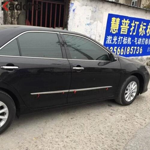 For Toyota Camry 2015-2016 Chrome Side Door Body Molding Trim Strip Liner Sill trims Car accessories Not fit American car models
