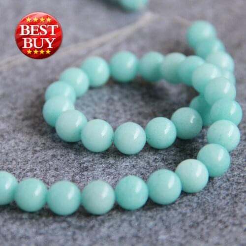 New For Hot sale 10mm Sky Blue chalcedony Round stones Loose Beads DIY beads 15" Jewelry making design wholesale