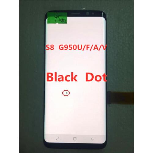 Original SUPER AMOLED S8 LCD For Samsung Galaxy S8 G950 G950F Lcd Display Touch Screen Digitize With Black Dots or with Line