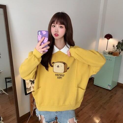 Autumn Woman Hoodies Plus Size Female Korean Sweatshirt Jumper Cotton Solid Sweatshirts Lady Funny Harajuku Fashion Pullover
