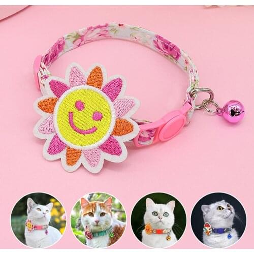 Quick Release Cat Collar Necklace Cute Puppy Kitten Safety Collars Necklaces With Cartoon Pendant For Cats Small Dogs Pet Supply