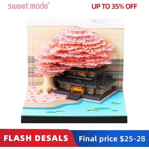 Sweetmade Personalized Treehouse 3D Note Paper Pad Art Paper Crafts 3D Arts Paper Arts Home Decoration Party Souvenir Gift
