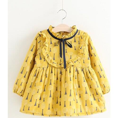 Baby Girl Dress autumn long sleeve kids dress for toddler baby clothes 2t-6 children clothing