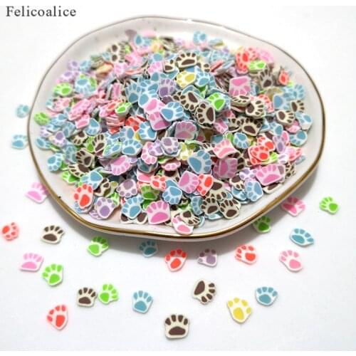 20g/Bag Addition Slime Paw Print Charms Slime for Charms DIY Nail Mobile Beauty Powder in Slime Supplies Sprinkles