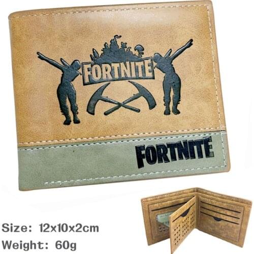 Hot Fortnite game student PU leather embossed short student wallet work card case fashion and practical wallet wild coin purse
