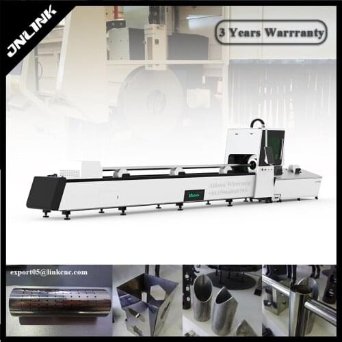 Professional pipe fiber laser cutting machine 6 meter round square oval tube H U L shape profile 500W 1000W 1500W