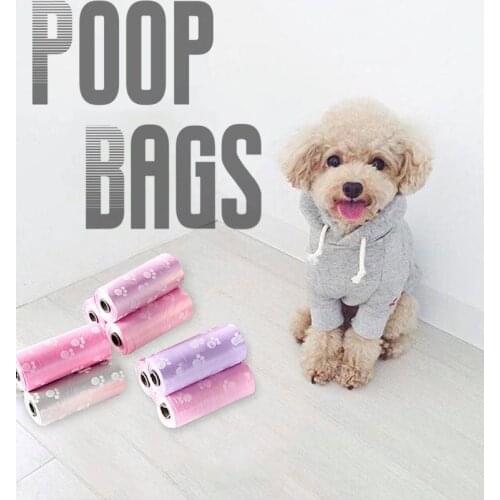 Pet Dog Poop Bags Dispenser Collector Puppy Cat Pooper Scooper Bag Small Rolls Outdoor Clean Refill Garbage Bag Pets Supplies