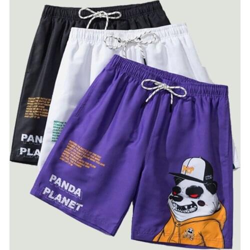 Fashion Casual Panda Printed Beache Shorts Mens New Spring&summer Loose Quick Dry Breathable Shorts Double Intranet Youth Pants