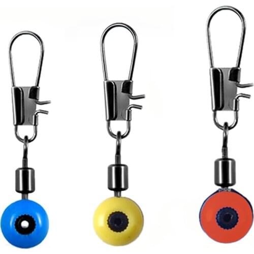 Simpleyi 20Pcs Space Beans Fishing Connector Float Connector Rolling Swivel Fishing Supplies with Box Carry Fishing Tackle Tool