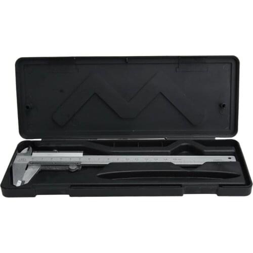 Steel Vernier Caliper with self lock 6" 0-150mm Metal Calipers Gauge Microm Metalworking Measuring Tools