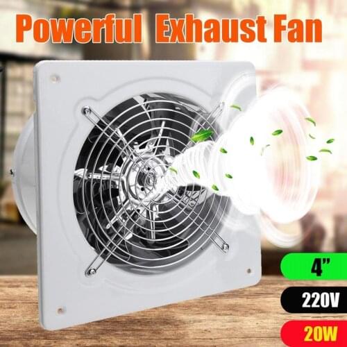 4"/6" 20W 220V High Speed Exhaust Fan Toilet Kitchen Bathroom Hanging Wall Window Glass Small Ventilator Extractor Exhaust Fan