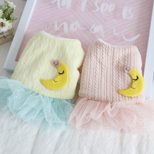 Funny Moon Dog Clothes Fashion Small Dog Wedding Dress Skirt Puppy Clothing Winter Pet Clothes Roupa Para Cachorro