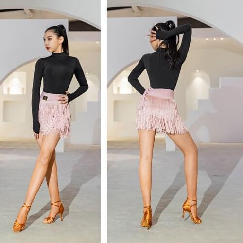 Fringe Women Latin Dance Skirt Waist Chain Latin Dancing Skirt Practise Cloth Samba Tango Chacha Dancing Performamnce L2116
