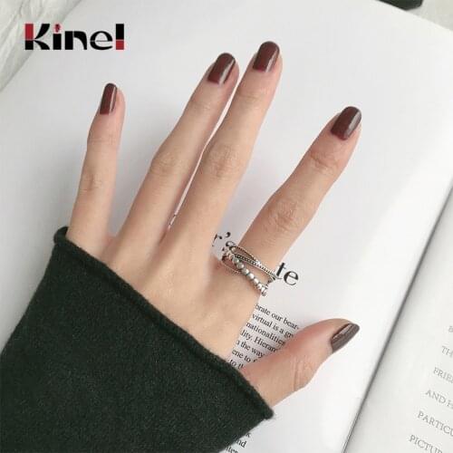 Kine Genuine Vintage Jewelry 925 Sterling Silver Cross Ring for Women Opening Adjustable Size 100% Silver Rings Party Gifts