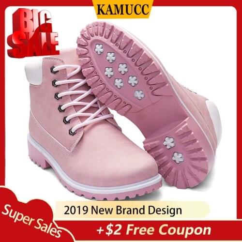 KAMUCC Winter Boots Women Shoes Warm Plush Sneakers Women Snow Boots Women Lace-up Ankle Boots Casual Shoes Woman Botas Mujer