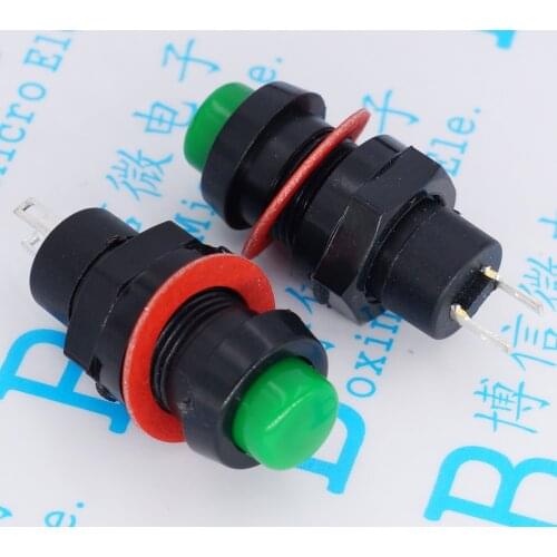 10pcs/DS-211 Belt lock Circular Button self-locking switch 10MM Key switch
