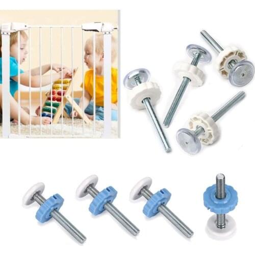 4pcs Pressure Baby Gate Screw Bolts Threaded Spindle Rods Walk Thru Gates Accessory - M10 x 10MM