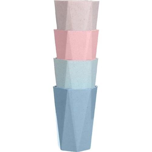 1pcs Wheat Straw Washing Cup Diamond Cup Brushing Mouth Household Couple Toothbrush Wash Cup