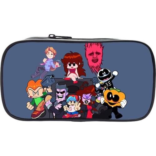 Friday Night Funkin Pencil Case Cartoon Storage Cosmetic Bag 3D Print Anime Kids School Supplies Stationery Make Up Box
