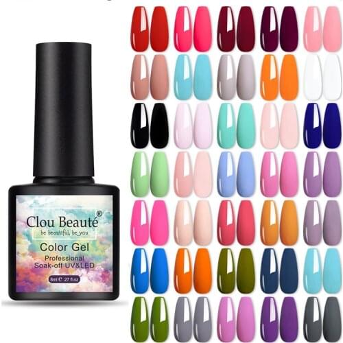 Clou Beaute 8ml Pure Pink Matt New Series Color Nail Gel Polish Soak Off UV Gel Nail Art gel Nail Polish Base And Top Coat