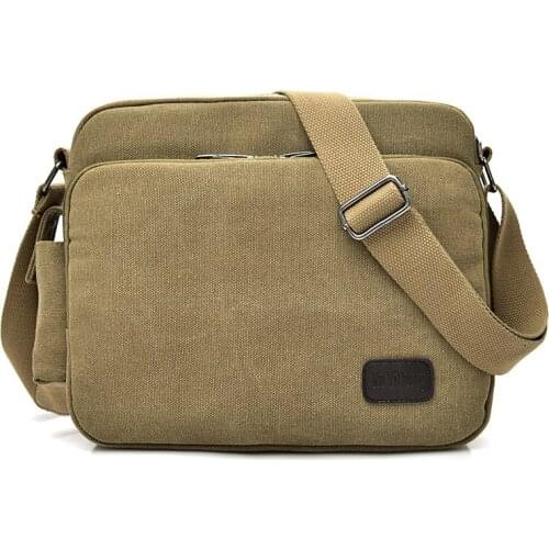 New Style Retro Canvas Bag MENS Bag Shoulder Bag Mens Casual Bag Korean-style Shoulder Bag Multi-functional