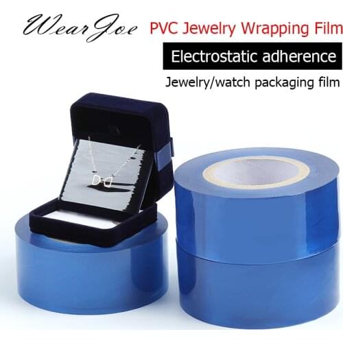 PVC Rings Pendant Necklace Bracelet Gauge Pacckaging Wrapping Film Crystal Silver Jewelry Watch Anti-Static Protective Film Tape