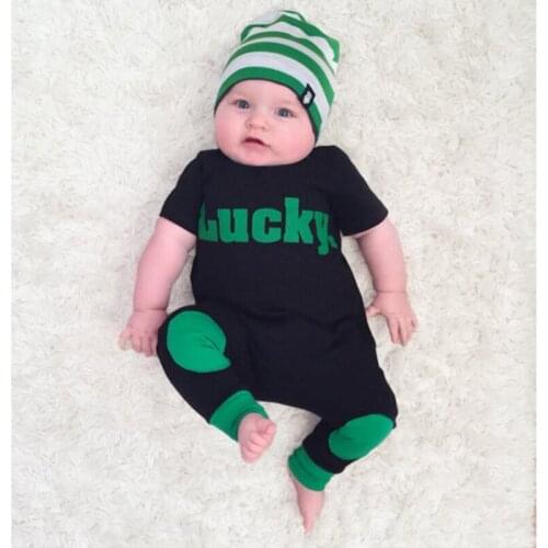 Newborn Baby Boy Girl Romper Summer Short Sleeve Cartoon Letter Jumpsuit Infant Clothing Cotton New born Baby Clothes 2020