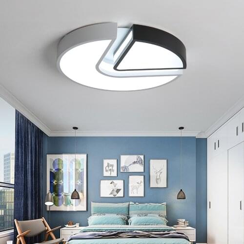 Creative Metal Iron Round Design Bedroom Ceiling Light For Kitchen Bed Room Led Room Lamp Dimmable 110V 220V Lighting Ceiling