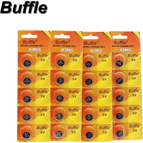 20cs Buffle CR1220 BR1220 ECR1220 LM1220 3V 210mAh Lithium Button Coin Battery