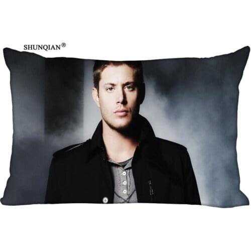 LU Rectangle Zippered Classic Custom Jensen Ackles Supernatural TV Fashion Pillow Case Two-sided Pillow PillowCover