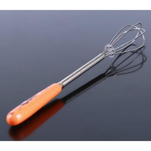 Cute Mini Handheld Egg Beater Long Handle Egg Mixer Tools Manual Ceramic Cartoon Handle Egg Kitchen Cake Baking Mixer Hot Sale