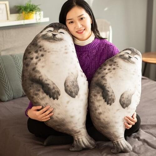 65/85/130 cm Soft Toy Seal Plush Toy Stuffed Animal Smiling Seal Sean Lion Cushion Toys For Children