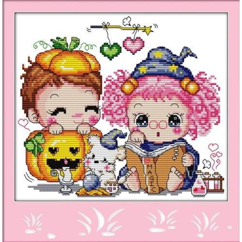 Magical Love Cross Stitch Kits Embroidery Needlework Kit Home Decor Beginner Printed Canvas DMC Counted printed Cross-stitch set