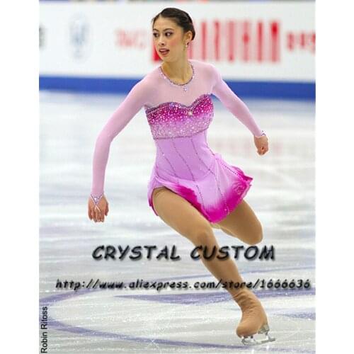 Girls Ice Skating Dresses Graceful New Brand Figure Skating Dresses For Competition DR4157