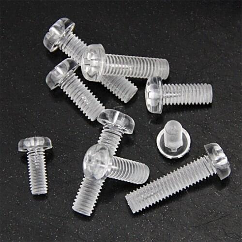 PC transparent screws, round heads, plastic screws, pan heads, cross plastic screws, acrylic M2.5M3M4M5