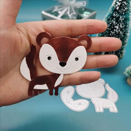 Animal fox metal Cutting Dies Stencils for DIY Scrapbooking stamping Die Cuts Paper Cards craft knurling dies