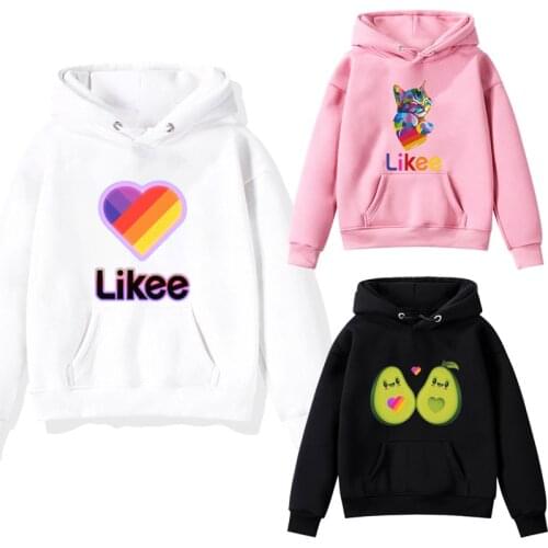 2020 Kids Pullover Likee Video App Sweatshirt Childrens Clothing Baby Boys Girls Hoodie Casual Tops with Hood Students Hoodies