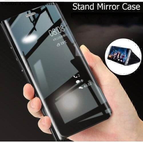 For samsung a01 case Smart Mirror Flip phone Cases For samsung galaxy a01 a 01 5.7" DS A015F/SM-A015F magnetic stand Cover coque