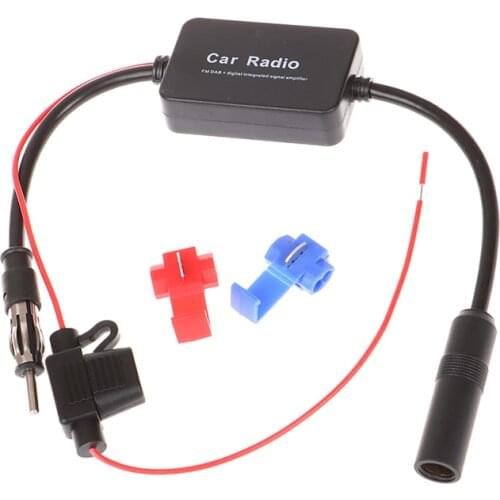 Universal Antenne Car Stereo FM&AM Radio Signal Antenna Aerial Signal Amp Amplifier Booster cable