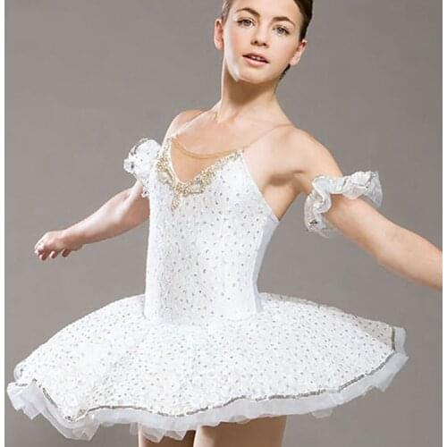 High Quality Ballet Dance Dresses For Girl White Color Ladies Tutu bubble Children Adult Student Fluffy Competitive Costume B172