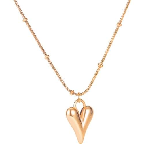 Yobest Romantic Heart Necklaces for Women Gifts Stainless Steel Promise Love Keepsake Jewelry