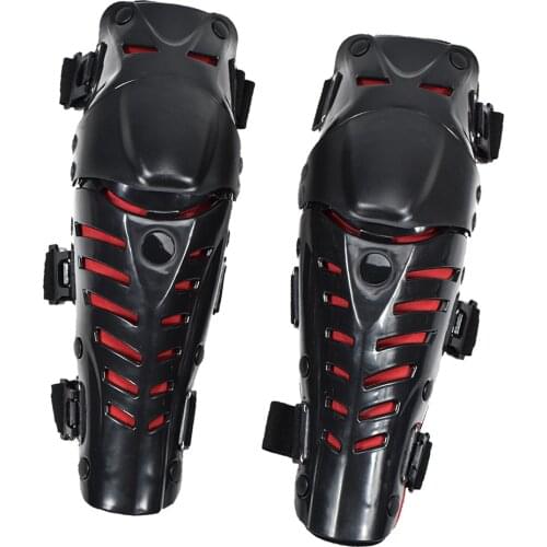 1 Pair Racing Adult Knee/Shin Guard Motorcycle Body Protection Armor - Red/One Size