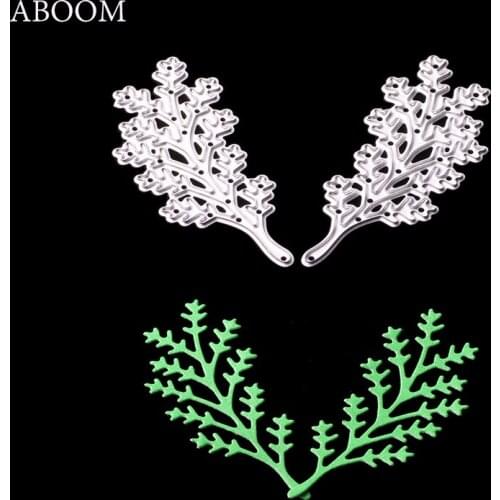 ABOOM New Design 1PC Leave Branched Metal Carbon Steel Die Cut Embossing Folder Stencil Cutting Dies For DIY Scrapbooking