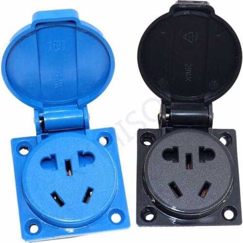 AU China Waterproof Power Industrial Socket with Cover 10A CE Approval Electrical Outlet Power Connector for Australia Chinese