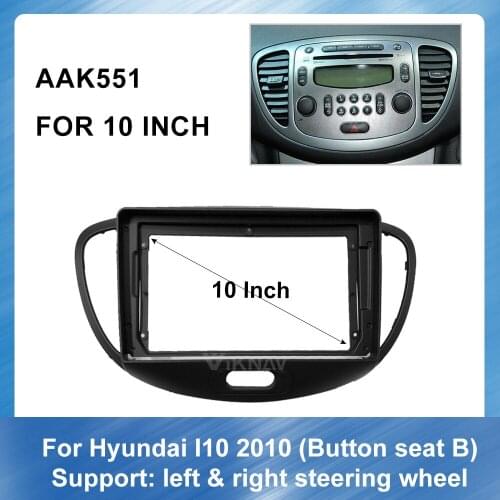 Car Radio Fascia GPS navigation For Hyundai I10 Button Holder B Left and Right Peptide Assembly 2010 Car DVD Plastic Frame Fasci