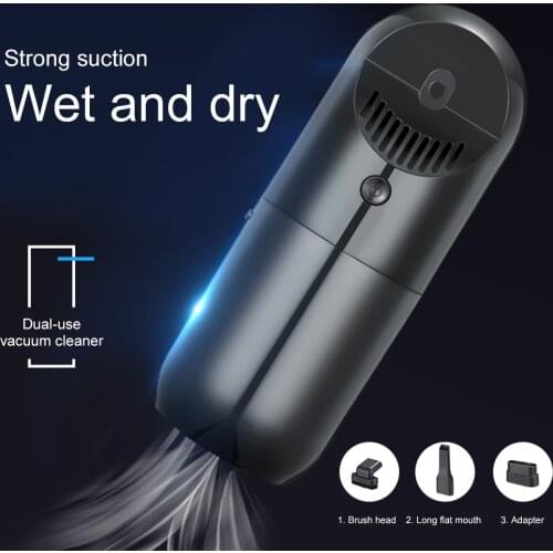 New Discount Wireless Portable Handheld Wet Dry Dual Use Mini Vacuum Cleaner 3500Pa Suction Home Car Desktop PC Cleaning Duster