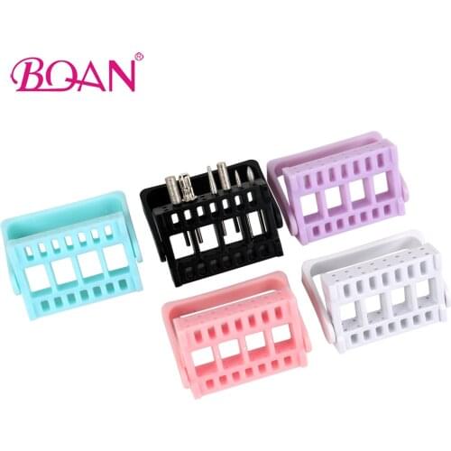 BQAN Nail Tool Placement Box Nail Polishing Head Drill Bit Display Stand Jack Table 16 Hole Grinding Head Storage Box